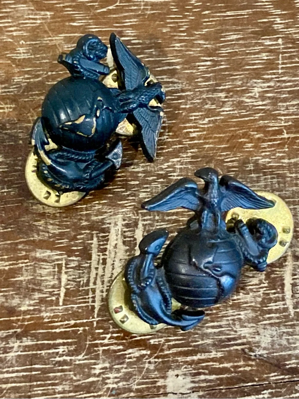 USMC Eagle Globe & Anchor Metal Pins Lot of 2